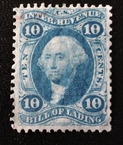 US #R32 Used 10c Bill of Lading Blue Revenue Stamp 1871 VF