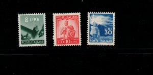 Italy #486 - #488 Very Fine Never Hinged Set 