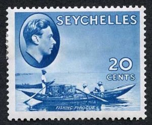 Seychelles SG140 KGVI 20 cent Blue M/Mint