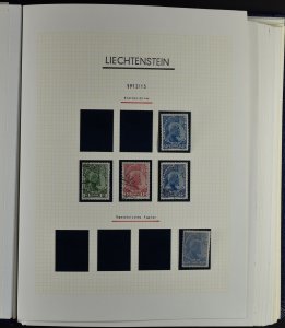 LIECHTENSTEIN – Extensive Collection, Unused and Used, in Two Volumes