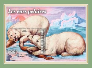 Guinea - 2021 Polar Bears on Stamps - Stamp Souvenir Sheet - GU210323b