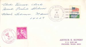 United States Maine West Lebanon Rur. Sta. East Lebanon 1974 violet double ri...