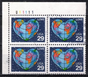 USA - Scott 2535A Plate Block w/ Circular Cancel