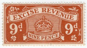 (I.B) Excise Revenue : 9d Brown (1925)