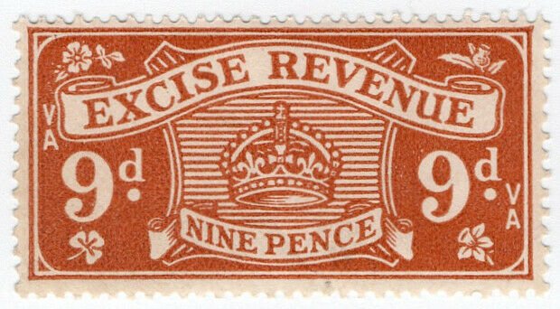 (I.B) Excise Revenue : 9d Brown (1925)