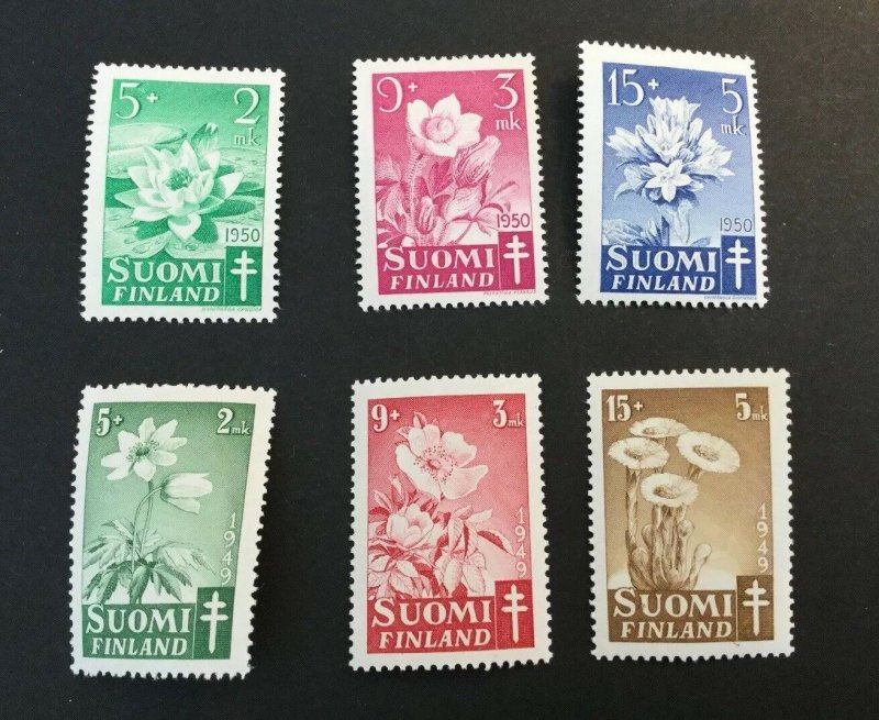 Finland Sc# B98-B100 and B101-B103 Complete Sets MNH (Mint Never Hinged) NH