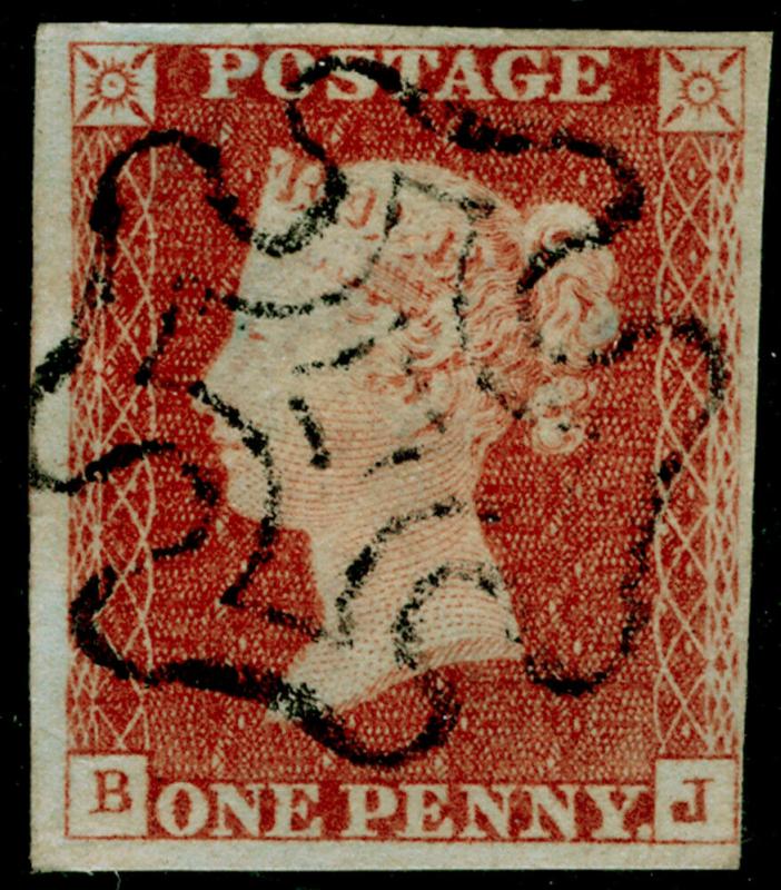 SG8, 1d red-brown, FINE USED. Cat £55+. BLACK MX. BJ