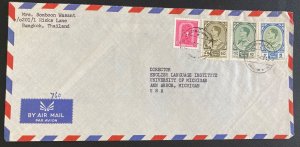1981 Bangkok Thailand Airmail Cover To University Ann Arbor MI USA
