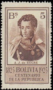 Bolivia #156, Incomplete Set, 1925, Never Hinged
