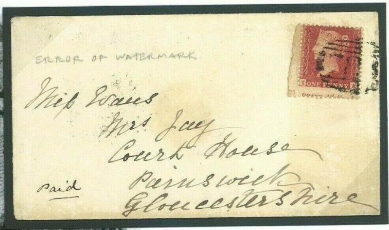 GB RARE SG.40 Cover CORNER MARGINAL Plate 61 TA WATERMARK ERROR New Find RRR MC9 