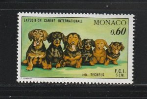 Monaco 1017 Set MNH Dogs