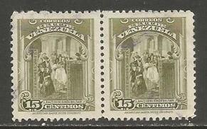 VENEZUELA 369 VFU PAIR L340-2