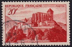 France - 1949 - Scott #630 - used - Saint-Bertrand Abbey