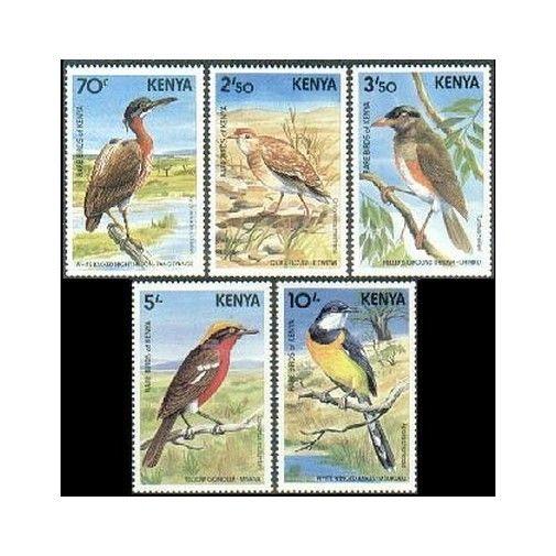 Kenya 288-292,MNH.Michel 283-287. Rare Local Birds 1984.Heron,Plower,Thrush,