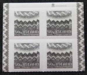 Iceland Handcraft Icelandic Sweater 2017 (stamp blk 4) MNH *flock paper *unusual