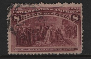 US, 234, USED, 1893, COLUMBUS RESTORED TO FAVOR