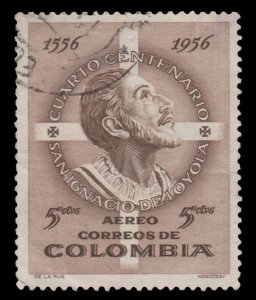 COLOMBIA 1956 SCOTT # C287. USED. # 3