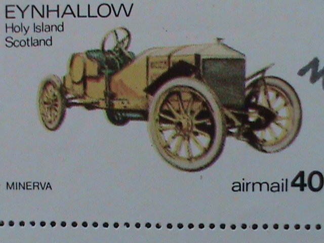 ​EYNHALLOW SCOTLAND STAMP:1974 CLASSIC ANTIQUE CARS  CTO- MNH - MINI SHEET