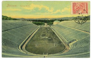 P3407 - GREECE 11.4.1906, EARLY DATE, FROM ATHENS TO FRANCE, ON OLYMPIC STADIUM-