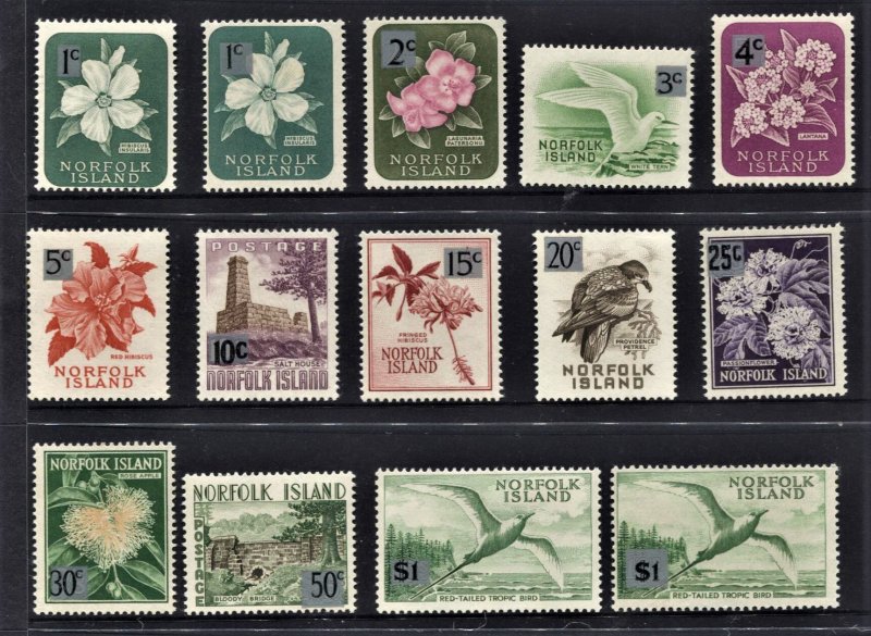 STAMP STATION PERTH Norfolk Island #71-81a Full Set MNH- CV$15.00