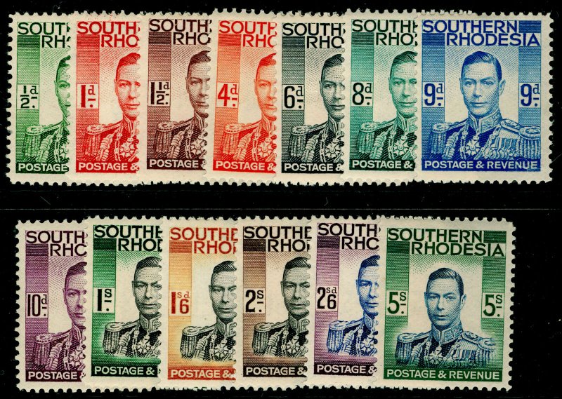 SOUTHERN RHODESIA SG40-52, COMPLETE SET, LH MINT. Cat £85. 