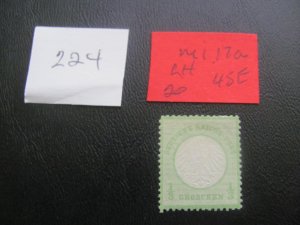Germany 1872 LIGHT HINGED MI. 17a VF 45 EUROS (224)
