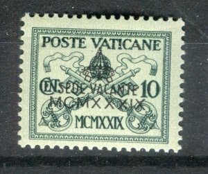 VATICAN; 1939 early Death of Pope Pius XI issue Mint hinged 10c. value