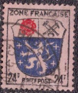 Germany -French Occupation 1945 -  4N9 Used