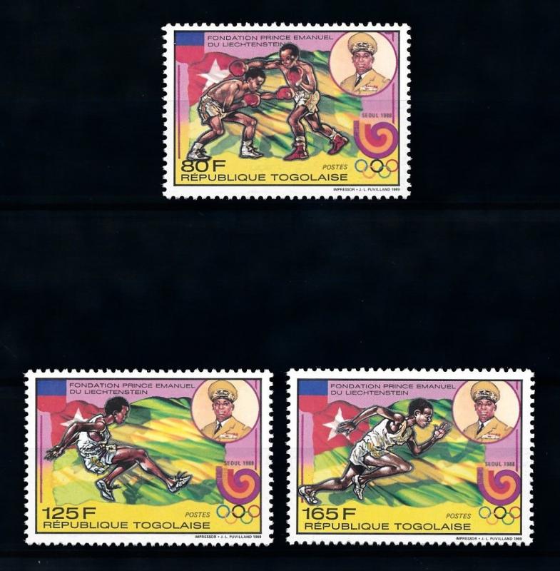 [92328] Togo 1989 Olympic Games Seoul Boxing Athletics  MNH