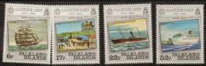 FALKLAND ISLANDS SG484/7 1984 LLOYD'S LIST MNH