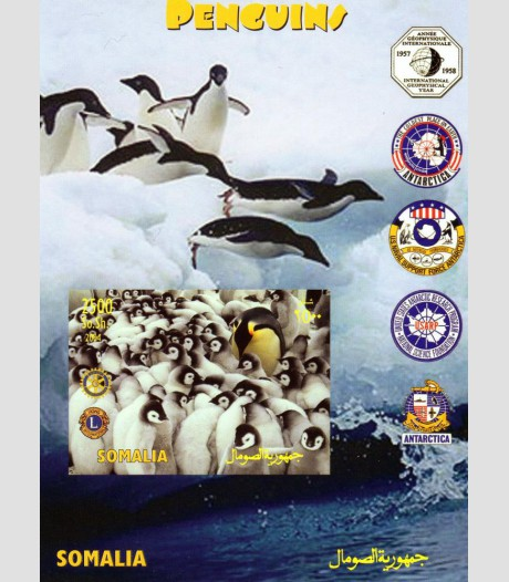 Somalia 2004 Penguins-lions & Rotary s/s Imperforated mnh.vf