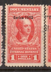 USA Early 1900s Stock Transfer Revenues Fine Mint Hinged $1. Optd NW-219915