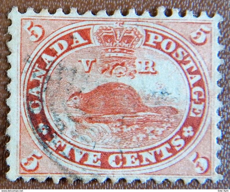 Canada Sc15 (1859) Used  BEAVER VF