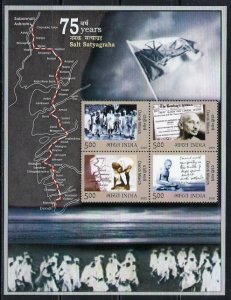 India 2103a MNH 2005 Gandhi souvenir sheet