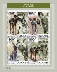 Togo 2019 MNH Wild Animals Stamps African Wild Dogs Fauna 4v M/S