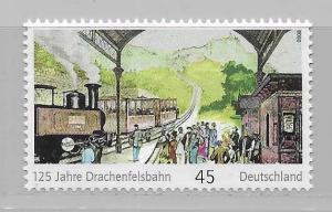 Germany 2495 125th Drachenfels Railway single mNH