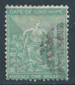 Cape Of Good Hope #19 Used 1sh Hope & Symbols of Colony