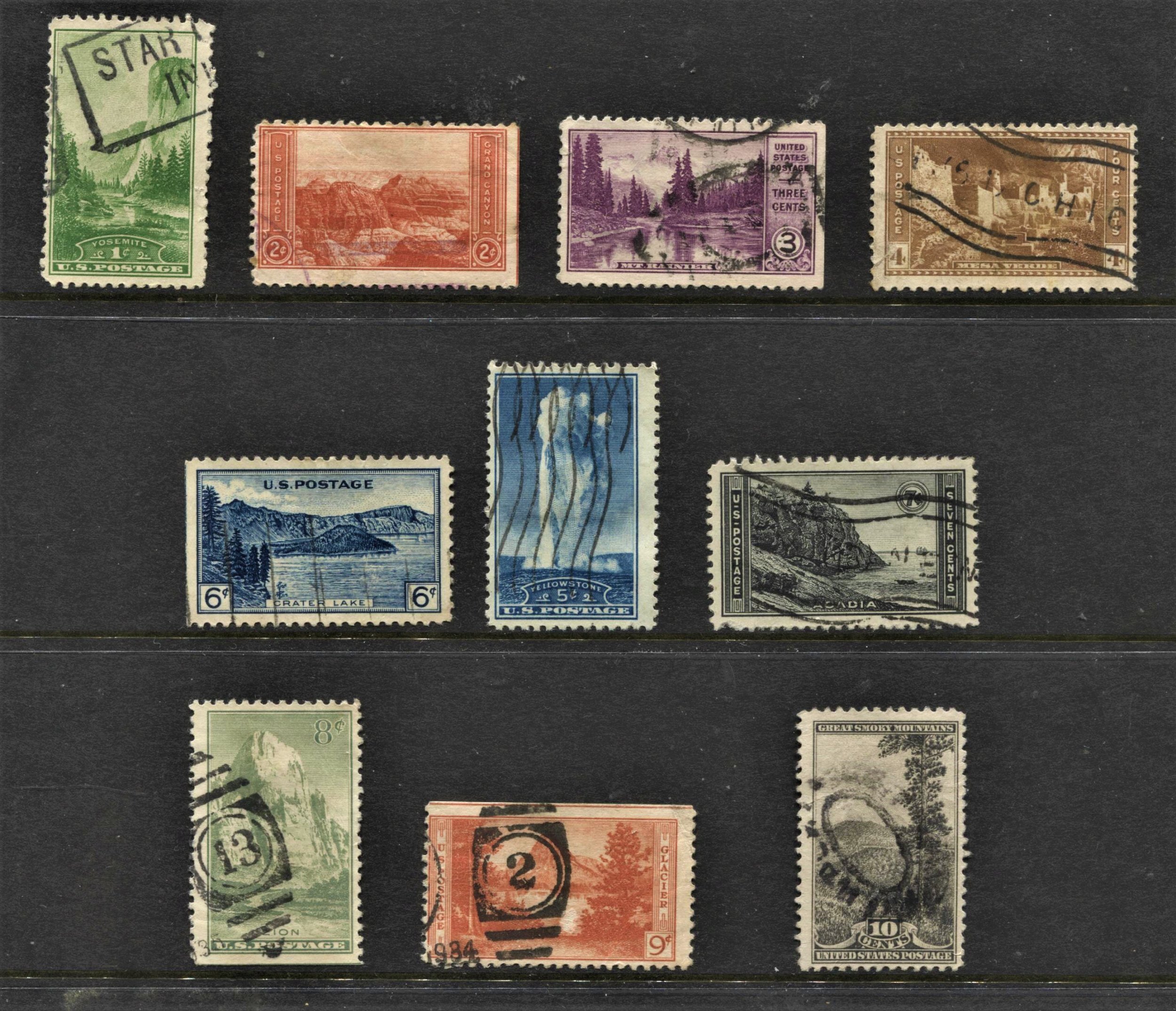 STAMP STATION PERTH United States 742749 National Parks Set Used Unchecked United States