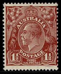 AUSTRALIA GV SG126, 1½d red-brown, M MINT.