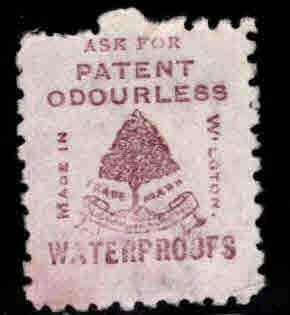 New Zealand Scott 61 Used Patent Odourless Waterproofs Ad stamp