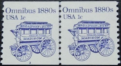 1983 1c coil Omnibus 1880s Scott 1897b JLP Mint NH