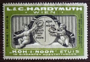 NICE POSTER STAMP! germany austria reklamemarke wien koh-i-noor child baby J92