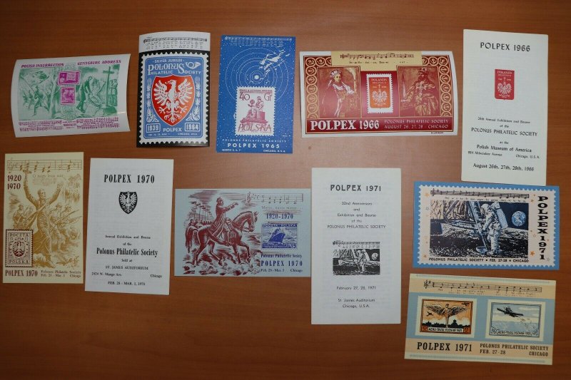 67 POLEPEX 1941-1985 Mint Souvenir Sheet Program leaflet Polonus Philatelic Coll