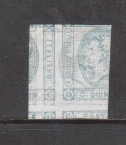 Italy #23 Very Fine Mint Printed On Both Sides Variety **With Certificate**