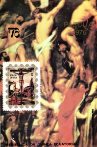 Equatorial Guinea 1976  Easter 76/Italy'76/Paintings S/S  Mi# Block 217 MNH