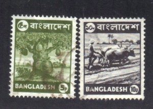 BANGLADESH SCOTT #45, 95 USED 5, 10p 1973