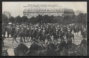 1906 PC Paris Visit of HM Alphonse XIII, Place de la Concorde, Passage du Cortèg