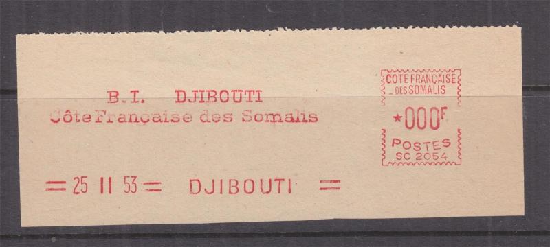 DJIBOUTI ,Meter, 1953 Satas,Proof strike piece, SC 2054, 000f.