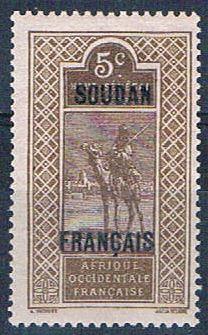 Sudan French 24 MLH Camel and rider 1921 (S0842)+