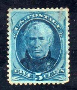 US  # 185 5c Zachary Blue *Unused NG CV$130.00⭐⭐⭐⭐⭐⭐